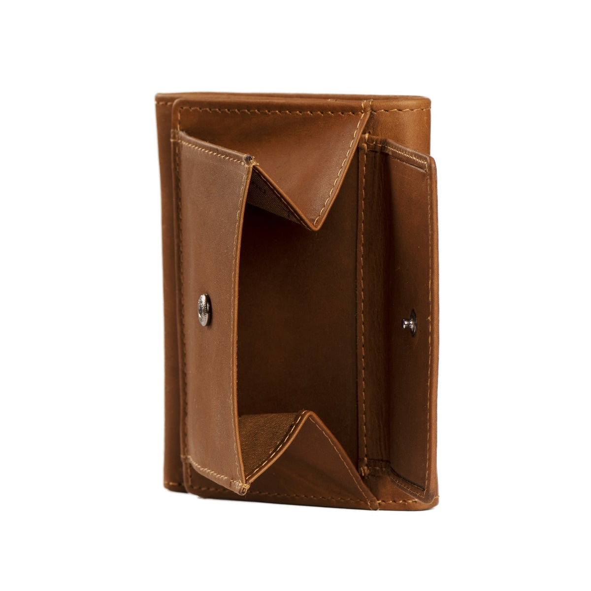 Solid Antique Brass Hardware &amp; Heavy-Duty Dual Zipper Detail on Harthoft Full-Grain Leather Wallet Damska