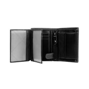 Hazel Full-Grain Leather Wallet Damska - Structured Side Profile Showing Gusset Depth &amp; Expansion Capacity