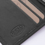 Solid Antique Brass Hardware &amp; Heavy-Duty Dual Zipper Detail on Hereford Full-Grain Leather Wallet Męska