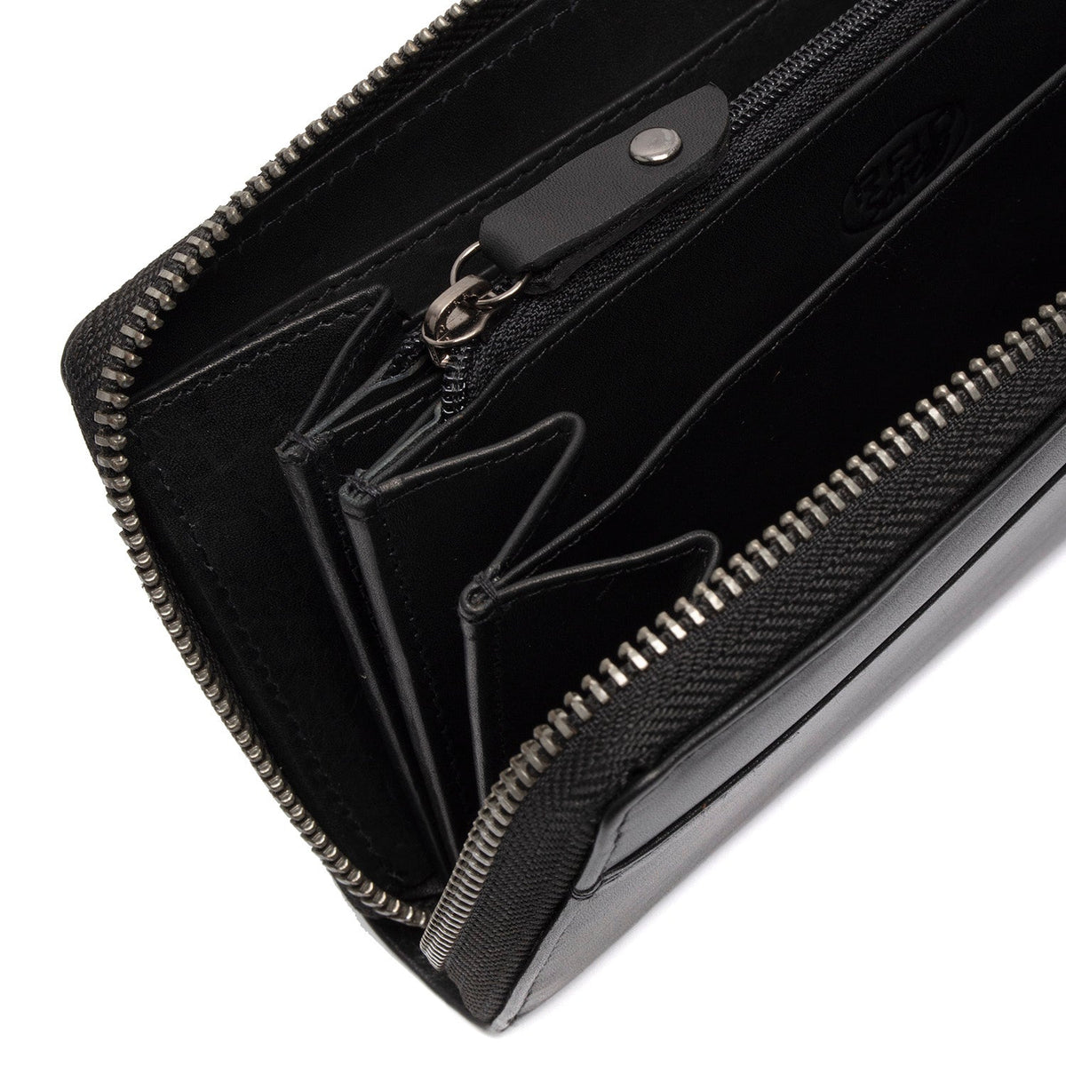 
Classic 100% Full-Grain leather Wallet - Widok z tyłu ze wzmocnionymi skórzanymi pasami