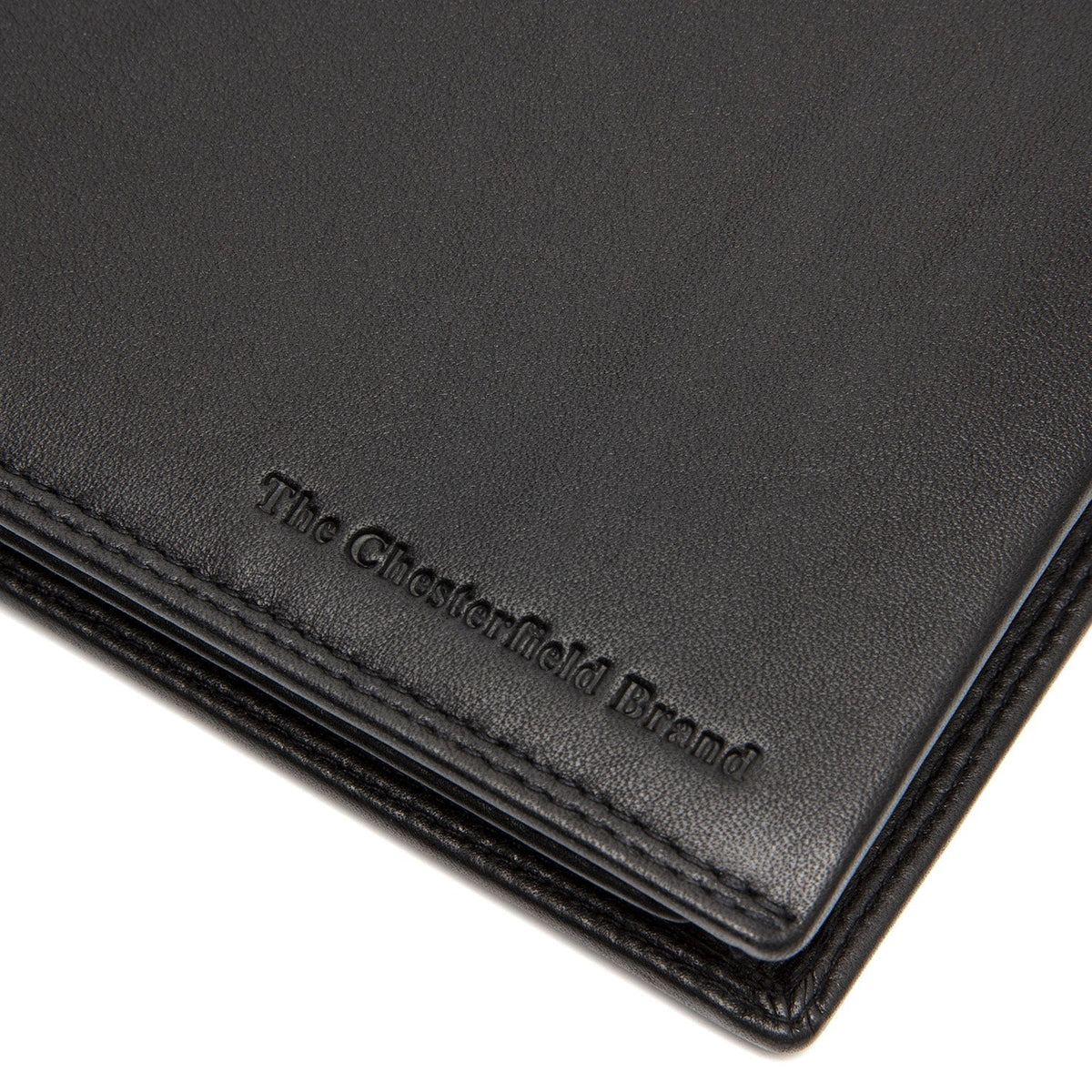 Solid Antique Brass Hardware &amp; Heavy-Duty Dual Zipper Detail on Lynnwood Full-Grain Leather Wallet Męska