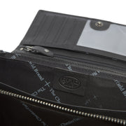 Mirthe Full-Grain Leather Wallet Damska - Structured Side Profile Showing Gusset Depth &amp; Expansion Capacity