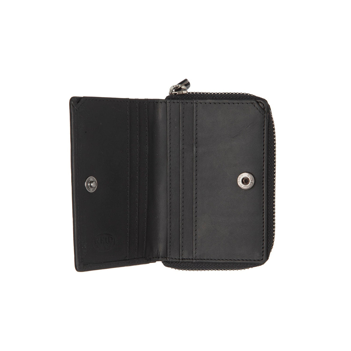 Osum Full-Grain Leather Wallet Damska - Structured Side Profile Showing Gusset Depth &amp; Expansion Capacity