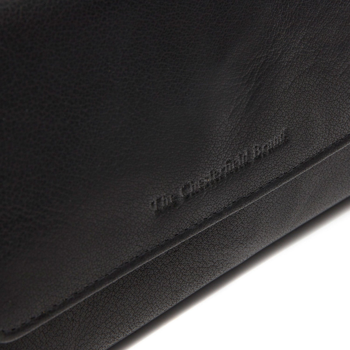 Solid Antique Brass Hardware &amp; Heavy-Duty Dual Zipper Detail on Rhodos Full-Grain Leather Wallet Damska