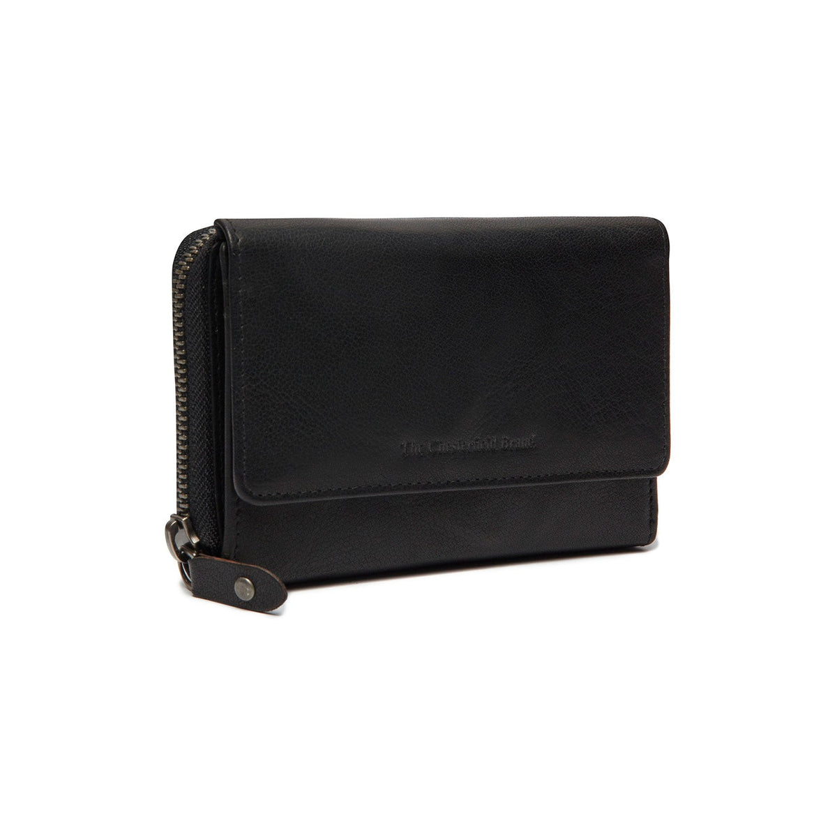 Rhodos Full-Grain Leather Wallet Damska in Classic 100% Full-Grain Leather - Full Exterior Front Profile View | Buy Online