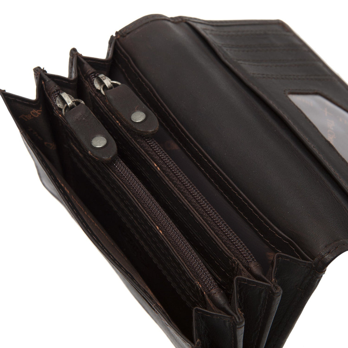 Salzburg Full-Grain Leather Wallet Damska - Structured Side Profile Showing Gusset Depth &amp; Expansion Capacity