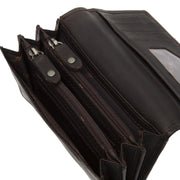 Salzburg Full-Grain Leather Wallet Damska - Structured Side Profile Showing Gusset Depth &amp; Expansion Capacity