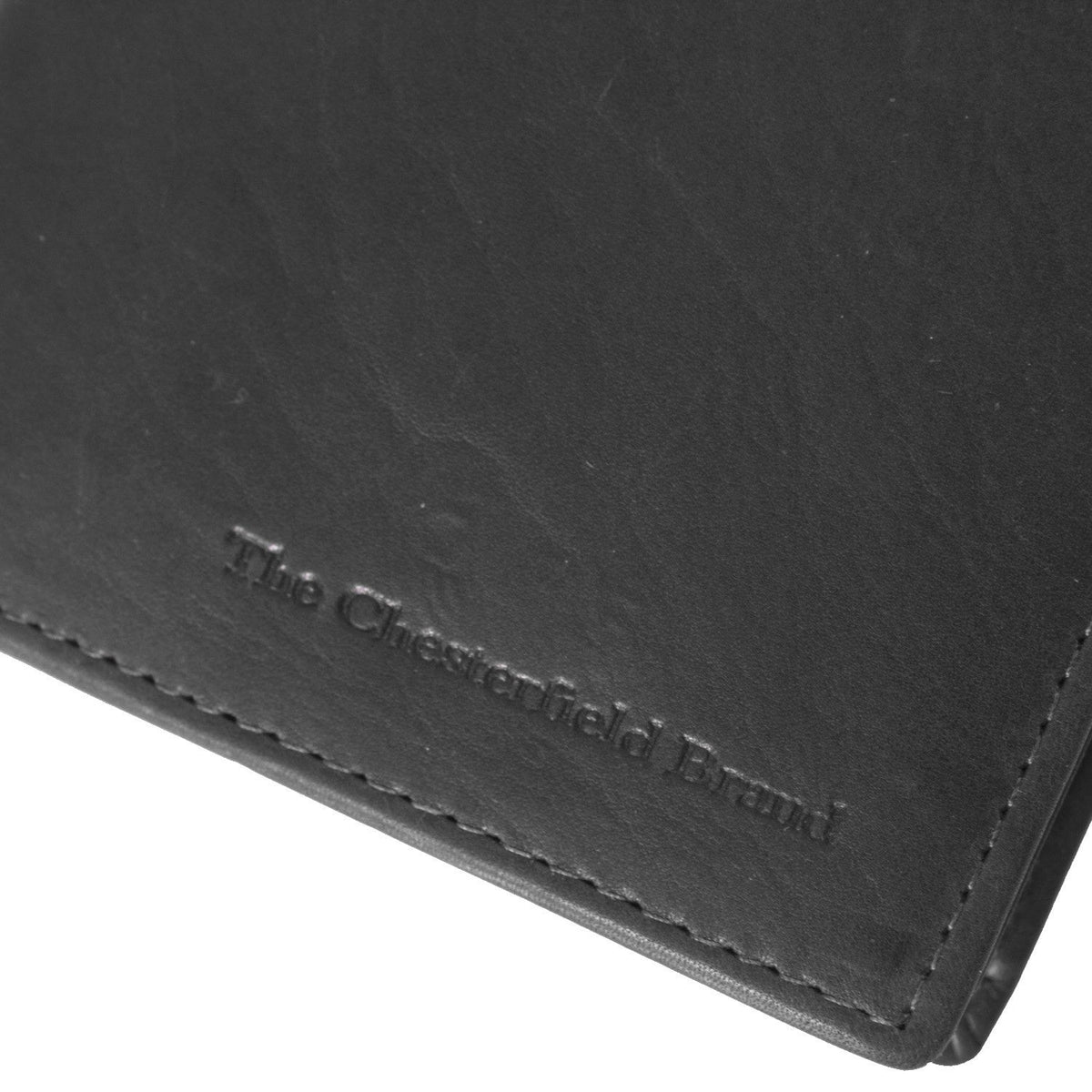 Solid Antique Brass Hardware &amp; Heavy-Duty Dual Zipper Detail on Siem Full-Grain Leather Wallet Damska