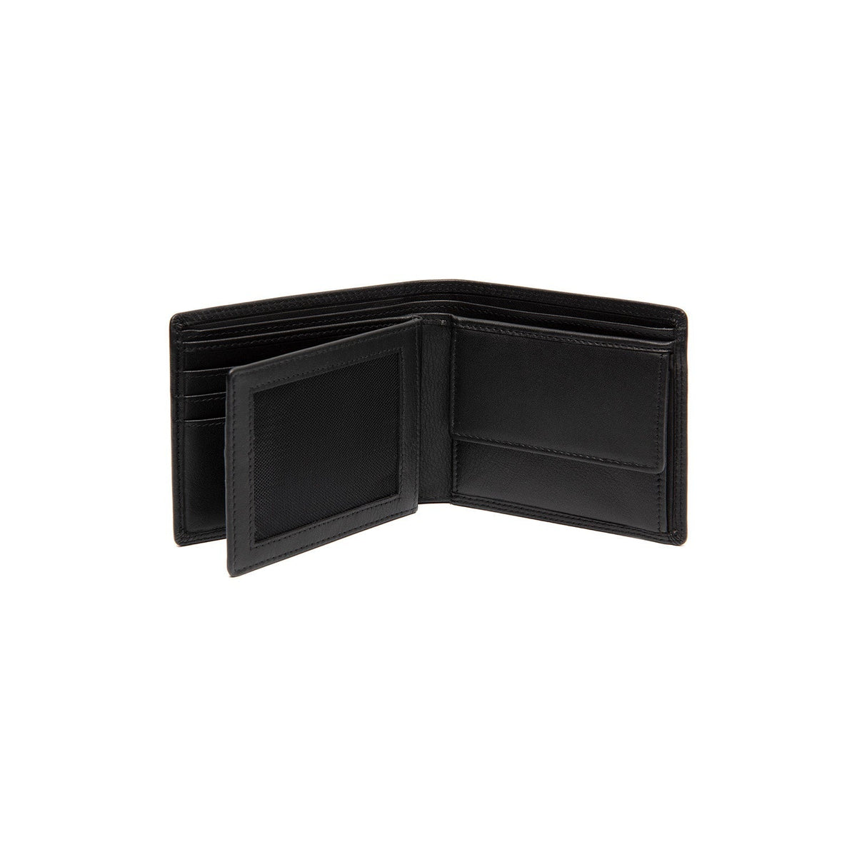 Solid Antique Brass Hardware &amp; Heavy-Duty Dual Zipper Detail on Stephens Full-Grain Leather Wallet Męska