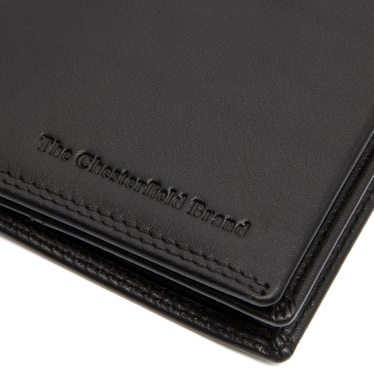 Solid Antique Brass Hardware &amp; Heavy-Duty Dual Zipper Detail on Vincent Full-Grain Portfel Skórzany Męska