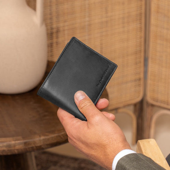 Walid Full-Grain Leather Wallet Męska