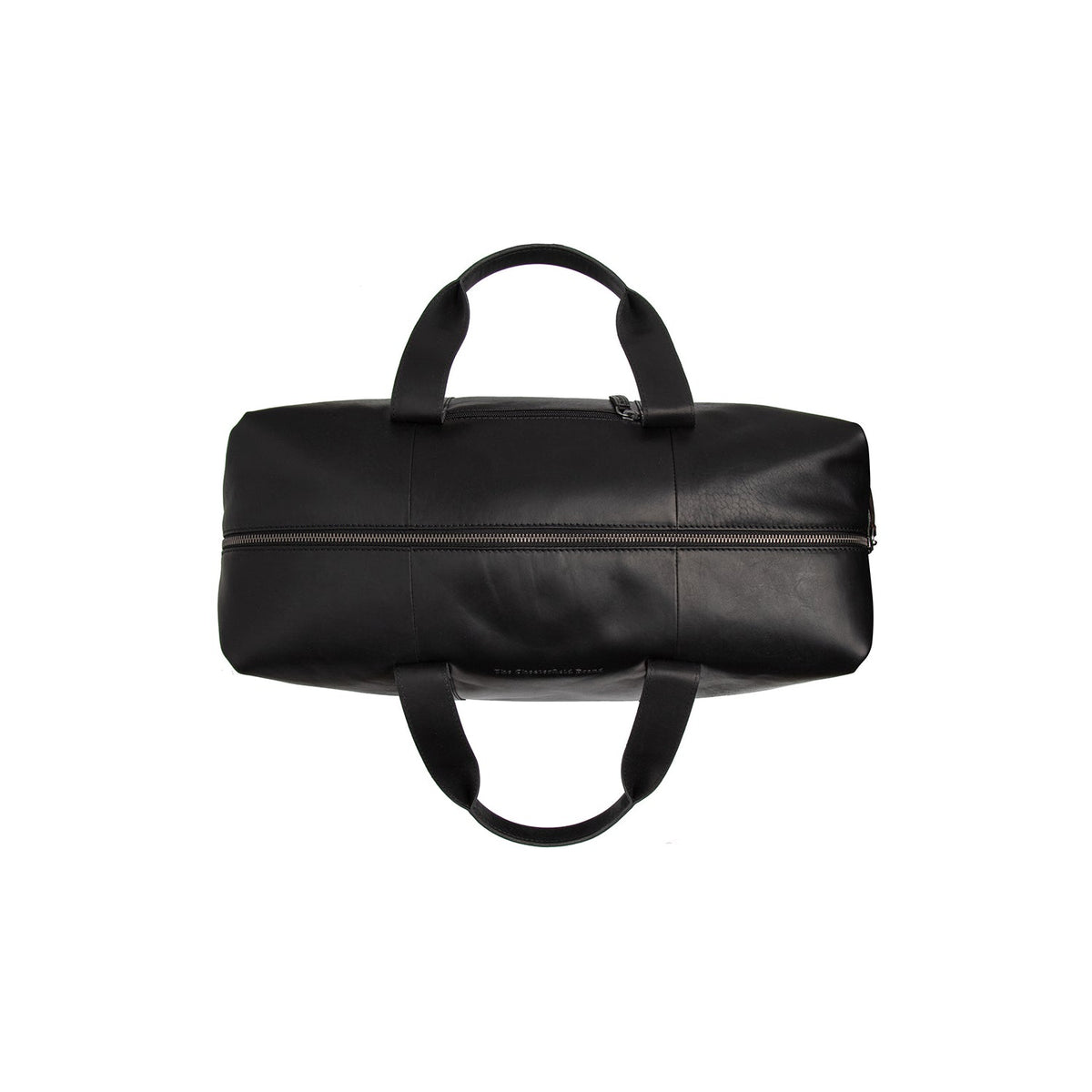 Solid Antique Brass Hardware &amp; Heavy-Duty Dual Zipper Detail on Conor Full-Grain Leather Weekender Bag Damska