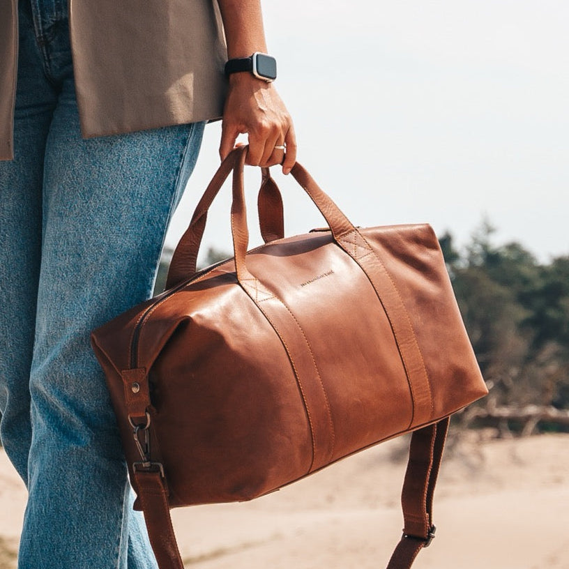 Conor Full-Grain Leather Weekender Bag Damska – alternate product view 2