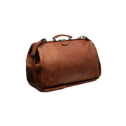 Corfu Full-Grain Leather Weekender Bag Damska in Classic 100% Full-Grain Leather - Full Exterior Front Profile View | Buy Online