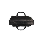 Lazio Full-Grain Leather Weekender Bag Damska - Structured Side Profile Showing Gusset Depth &amp; Expansion Capacity