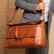 Lazio Full-Grain Leather Weekender Bag Damska – alternate product view 2