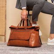 Lazio Full-Grain Leather Weekender Bag Damska – alternate product view 3