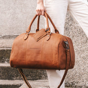 Liam Full-Grain Leather Weekender Bag Damska – alternate product view 2