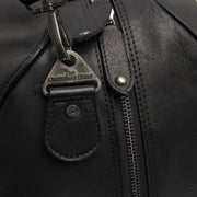 Solid Antique Brass Hardware &amp; Heavy-Duty Dual Zipper Detail on Rivaro Full-Grain Leather Weekender Bag Damska