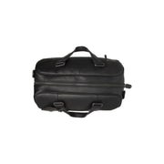 Solid Antique Brass Hardware &amp; Heavy-Duty Dual Zipper Detail on Volenza Full-Grain Leather Weekender Bag Damska