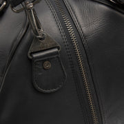 Volenza Full-Grain Leather Weekender Bag Damska - Structured Side Profile Showing Gusset Depth &amp; Expansion Capacity