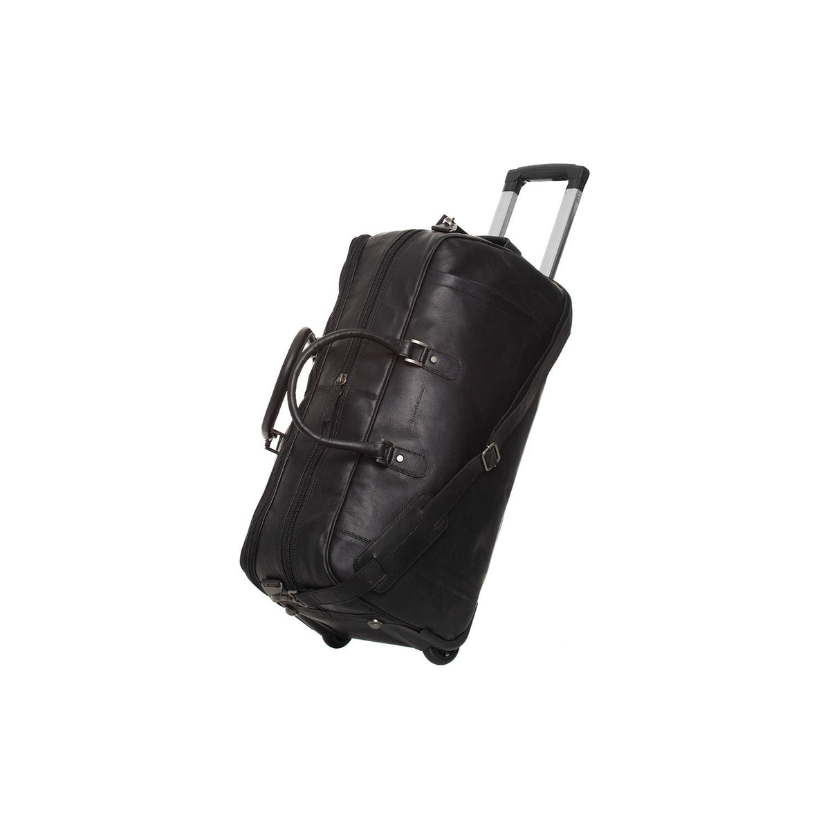 Leather Weekender Trolley Jayven Damska in Classic 100% Full-Grain Leather - Full Exterior Front Profile View | Buy Online
