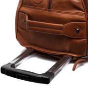 Cognac Leather Weekender Trolley Jayven Damska, detail view 1