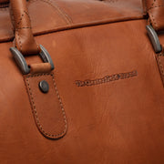 Cognac Leather Weekender Trolley Jayven Damska, detail view 3