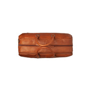 Cognac Leather Weekender Trolley Jayven Damska, detail view 5