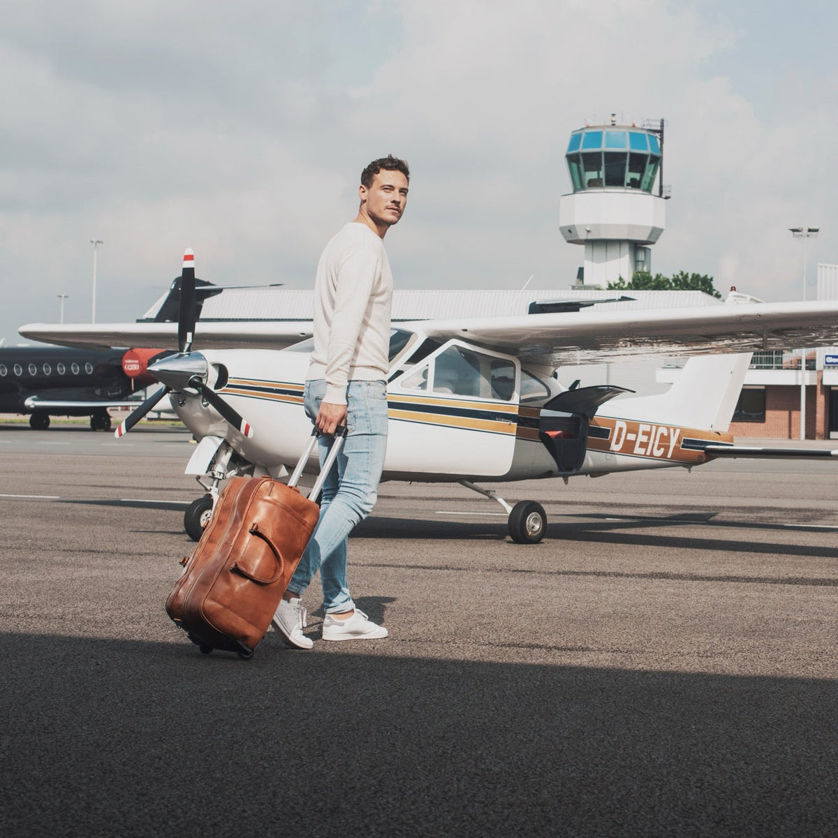 Leather Weekender Trolley Jayven Damska – alternate product view 3
