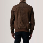Lester Brązowa Suede Skórzana Kurtka Bomberka Męska – alternate product view 5