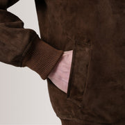 Lester Brązowa Suede Skórzana Kurtka Bomberka Męska – alternate product view 6