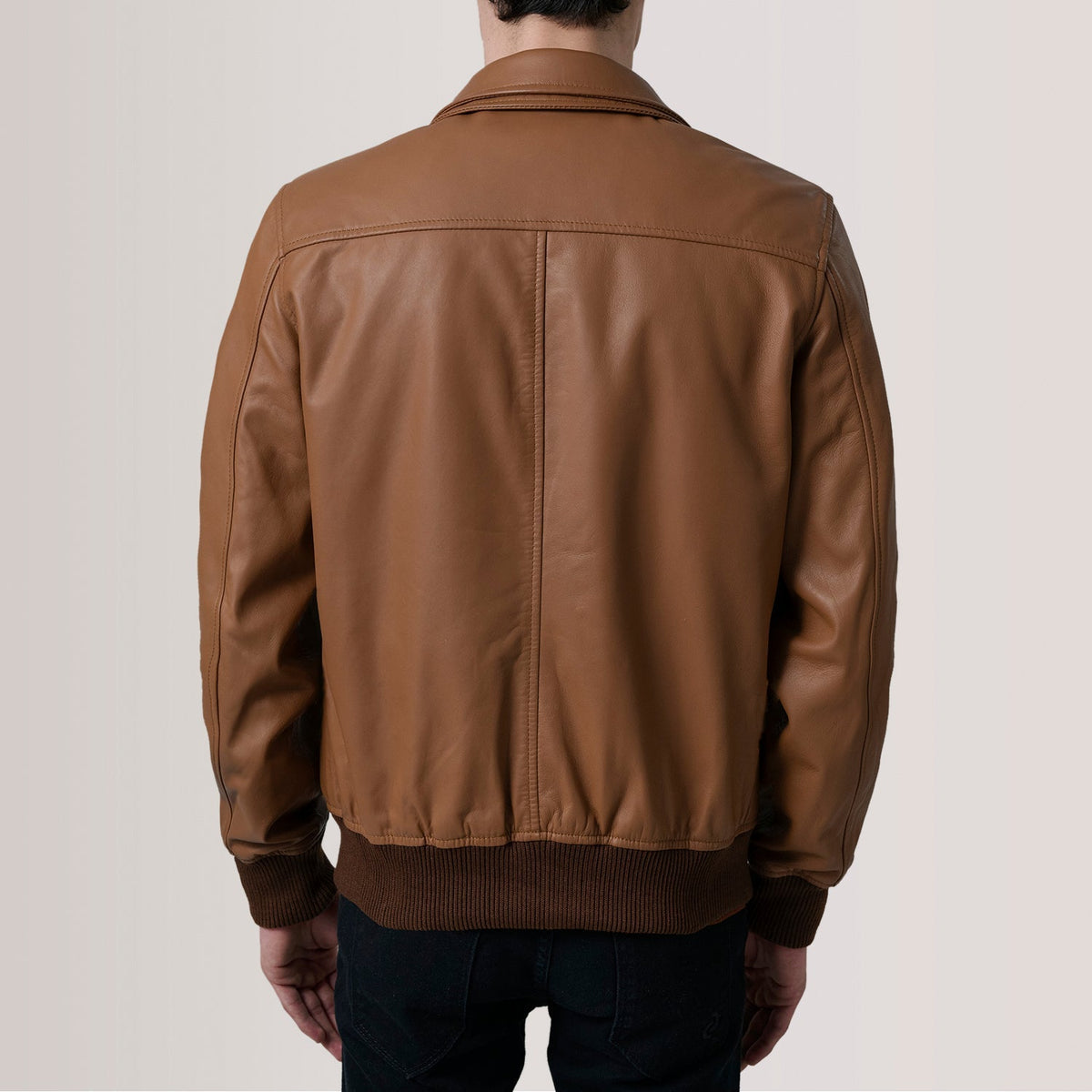 Lester Brązowa Suede Skórzana Kurtka Bomberka Męska – alternate product view 5