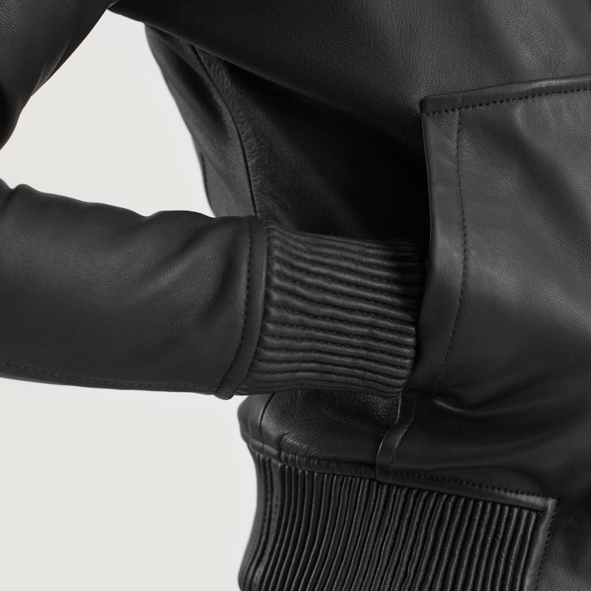 
Luna Hooded Skórzana Kurtka Bomberka Damska – alternate product view 6
