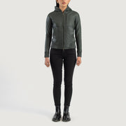 
Luna Hooded Skórzana Kurtka Bomberka Damska – alternate product view 3