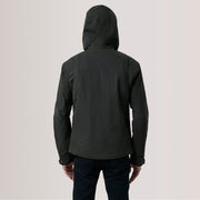 Close-Up Detail of Hooded &amp; Zipper with placket Hardware on Marlo Olive Canvas Hooded Work Kurtka Skórzana Męska For Men