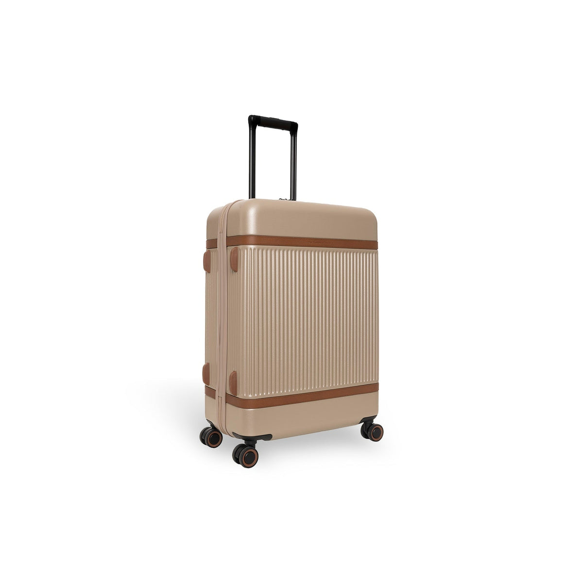 Medium Suitcase Zuna Damska in Classic 100% Full-Grain Leather - Front Profile View &amp; Tailored Silhouette | Buy Online