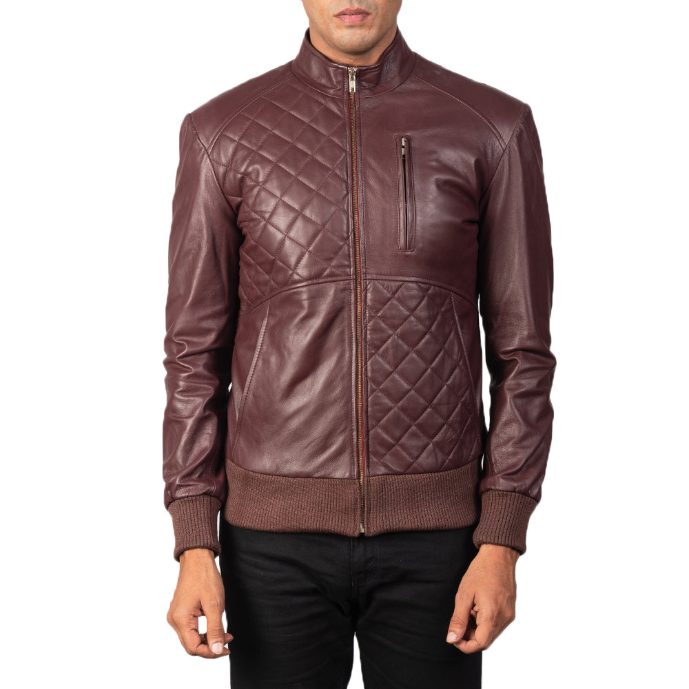 Moda Skórzana Kurtka Bomberka Męska – alternate product view 3
