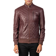 Moda Skórzana Kurtka Bomberka Męska – alternate product view 3