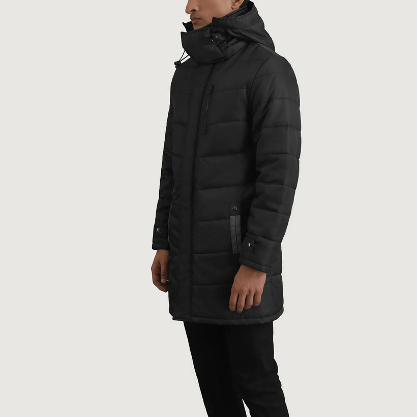 Moore Czarny Hooded Parka Męska