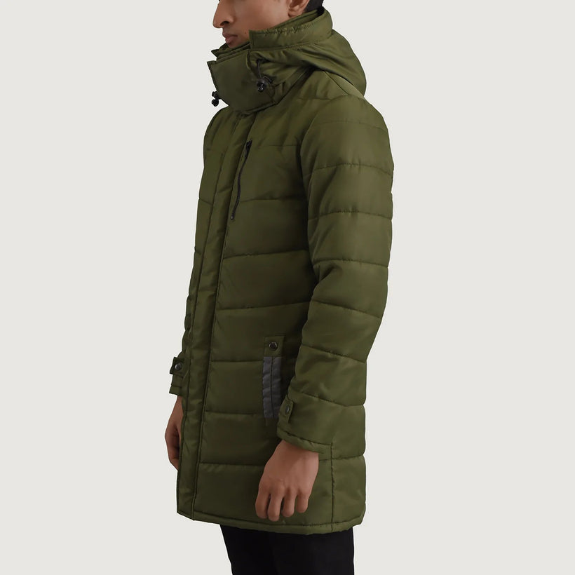 Moore Oliwkowy Hooded Parka Męska