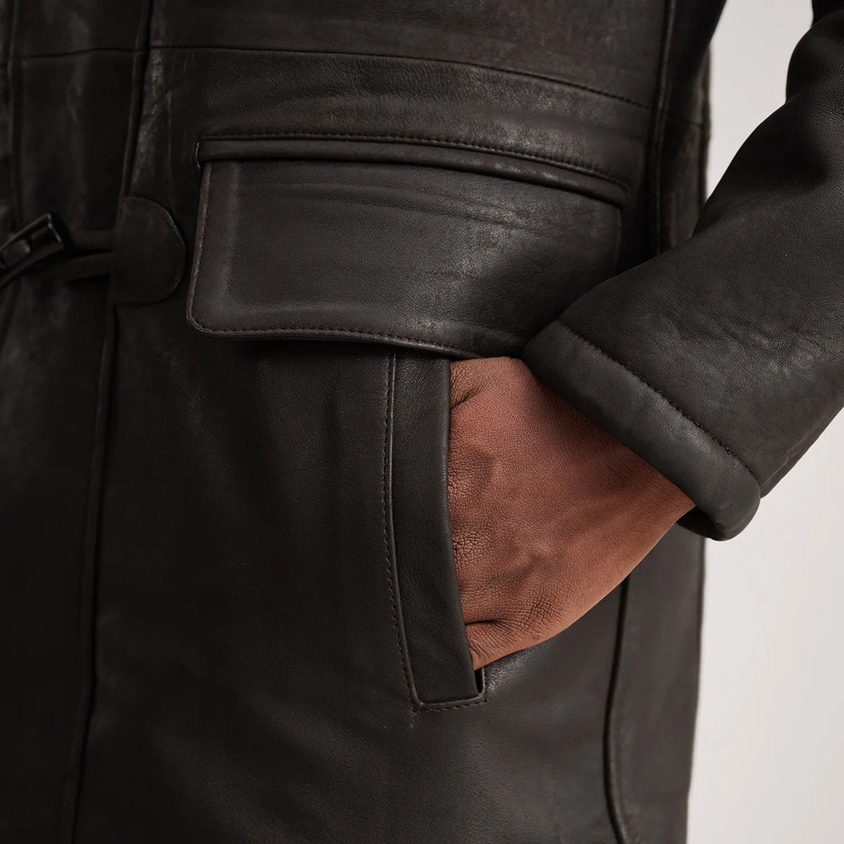 Nolan Skórzany Płaszcz Męska – alternate product view 6