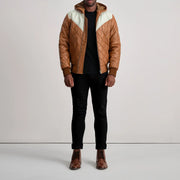 
Norman Kurtka Skórzana Jasnobrązowy Puffer Kurtka Skórzana Męska – alternate product view 3