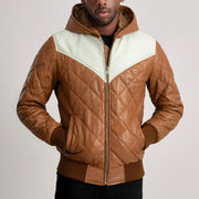 
Norman Kurtka Skórzana Jasnobrązowy Puffer Kurtka Skórzana Męska – alternate product view 4