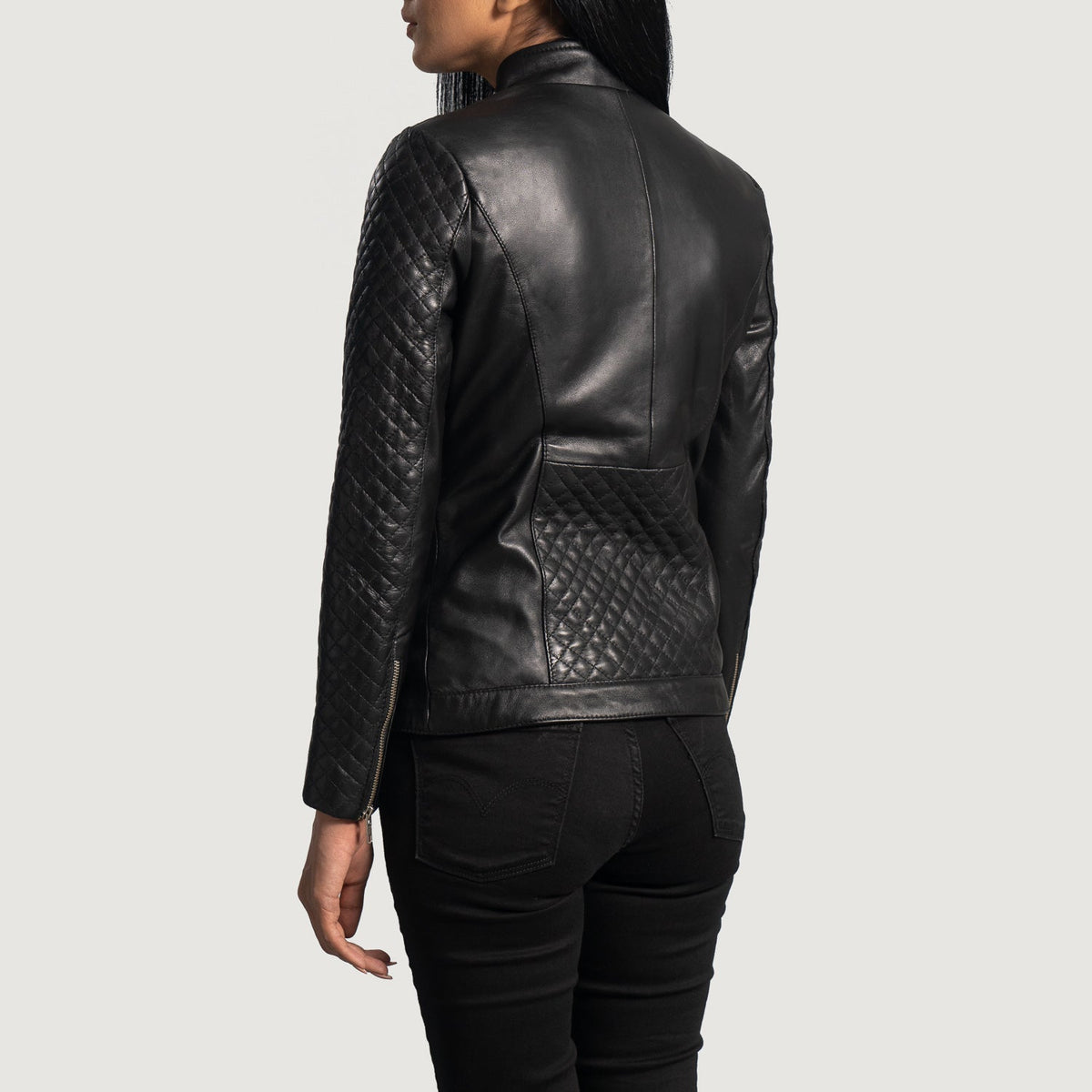 Authentic Sheepskin Leather with Aniline Finish Grain Texture &amp; Heavy-Duty Seam Stitching Detail