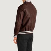 Authentic Sheepskin Leather with Semi-aniline Finish Grain Texture &amp; Heavy-Duty Seam Stitching Detail