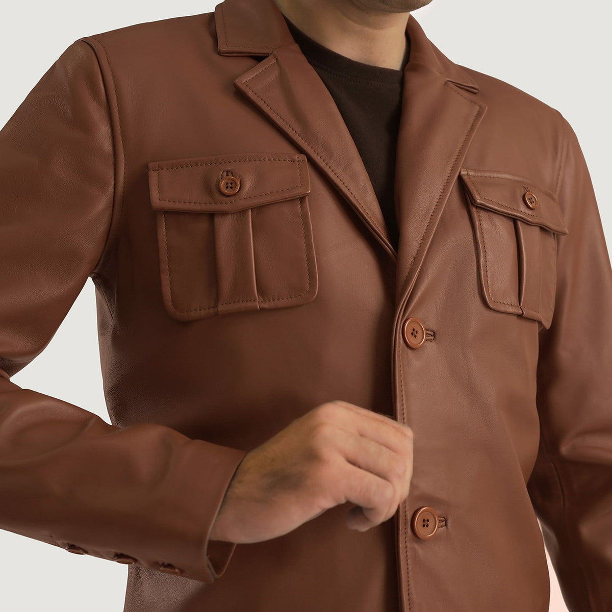 Ray Cutler Kurtka Skórzana Męska – alternate product view 6