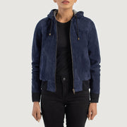 
Rebella Hooded Skórzana Kurtka Bomberka Damska – alternate product view 1