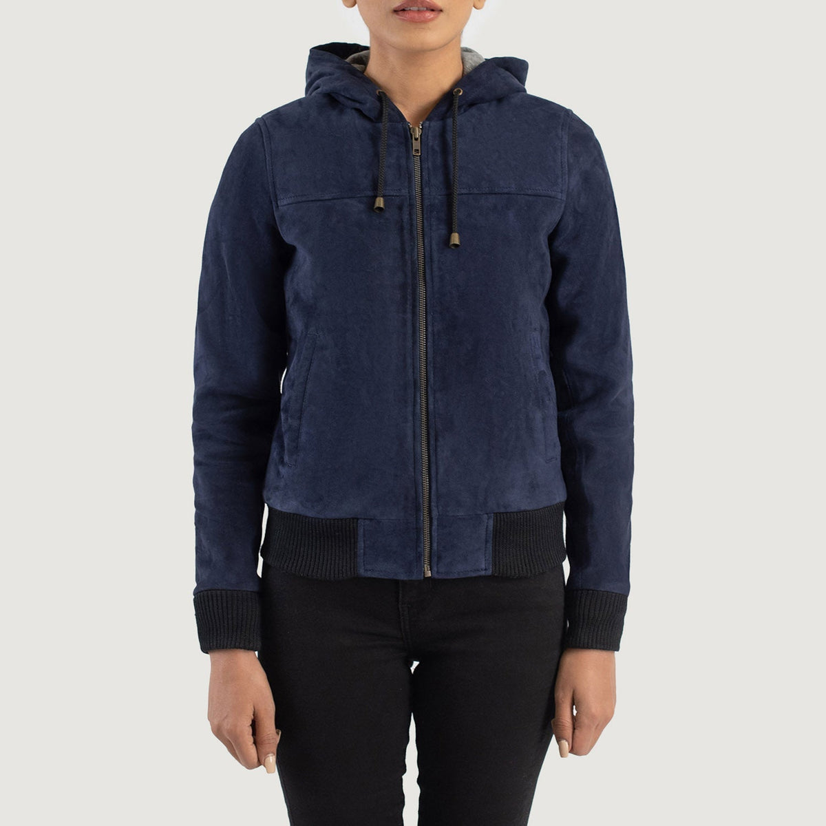 
Rebella Hooded Skórzana Kurtka Bomberka Damska – alternate product view 4
