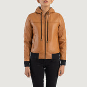 
Rebella Hooded Skórzana Kurtka Bomberka Damska – alternate product view 4